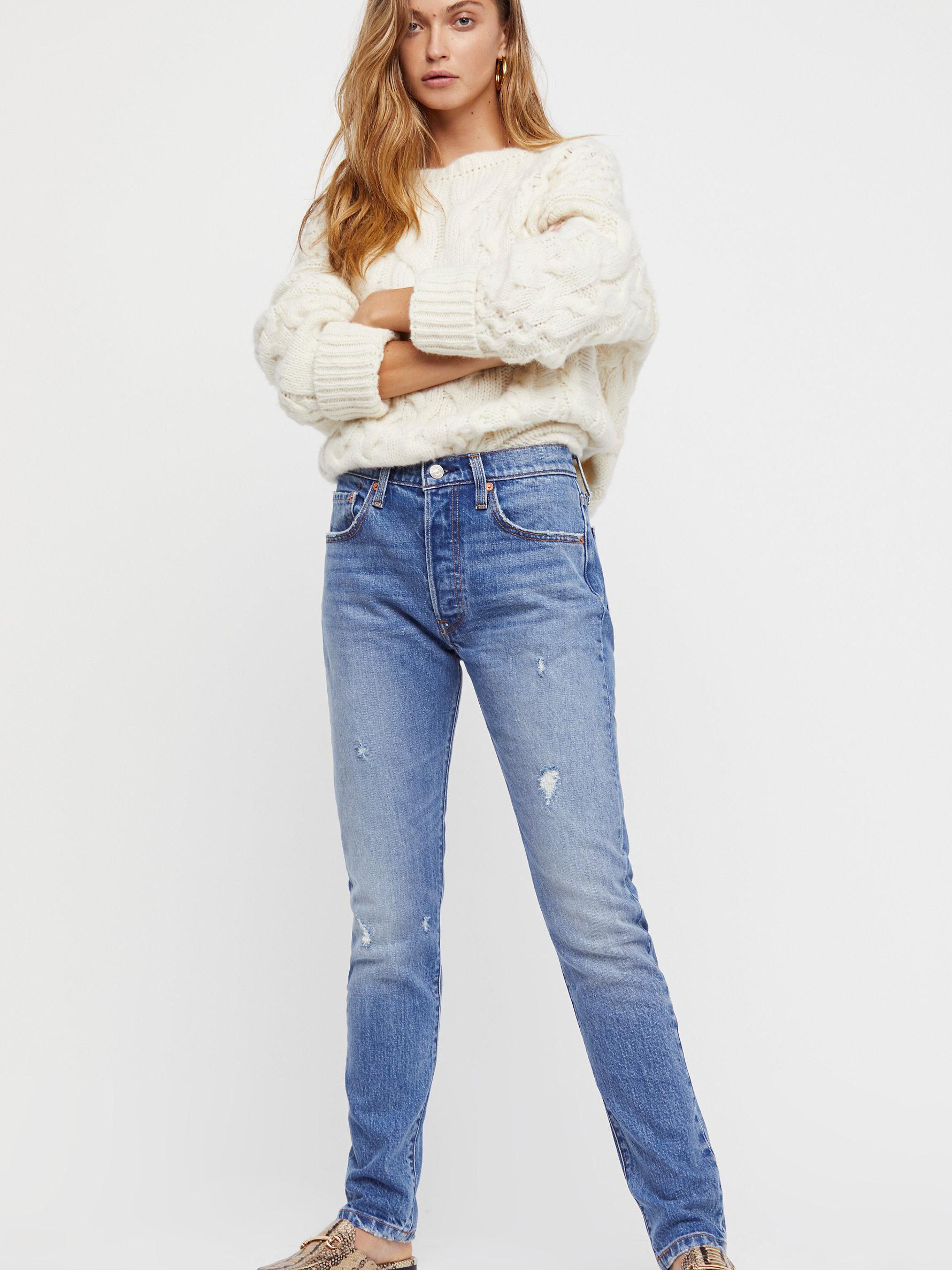 levi's 501 skinny leave a trace