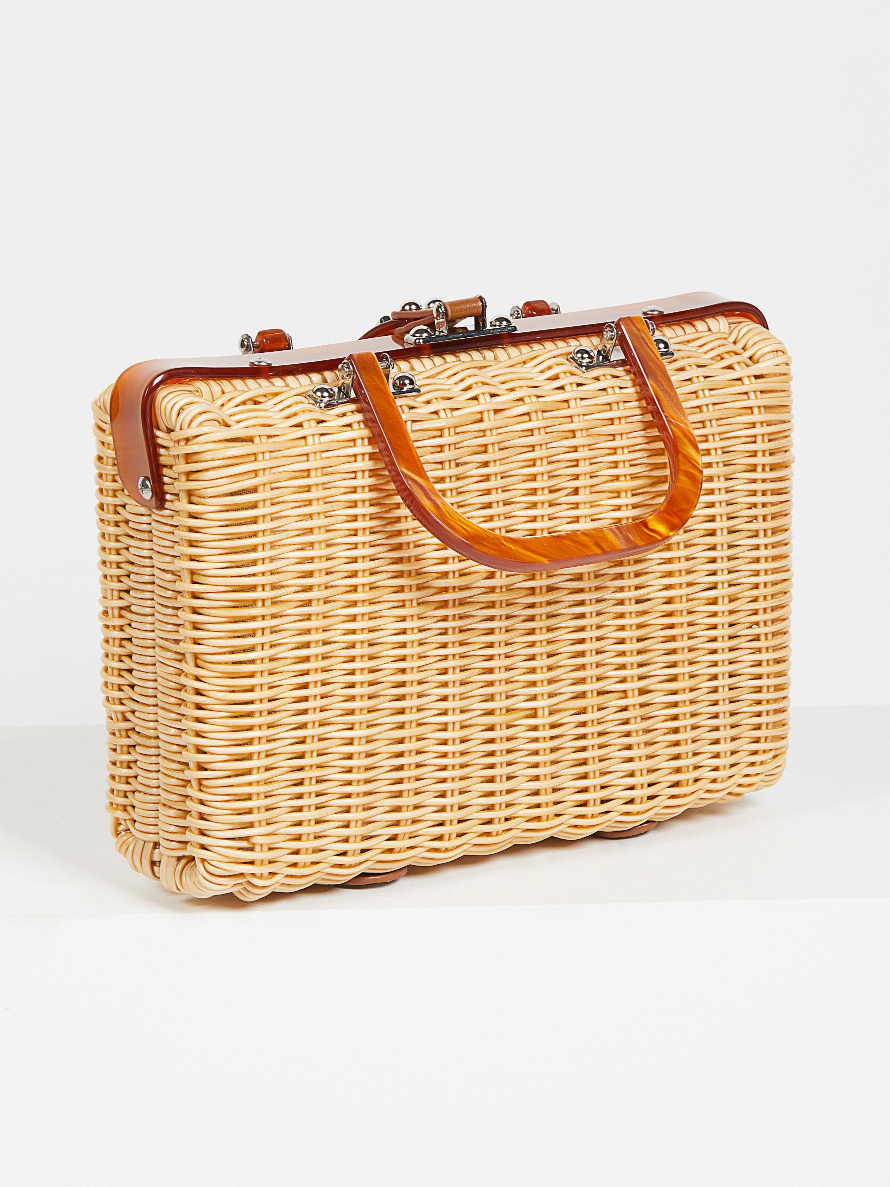 Free People Audrey Picnic Basket Bag in Natural Lyst