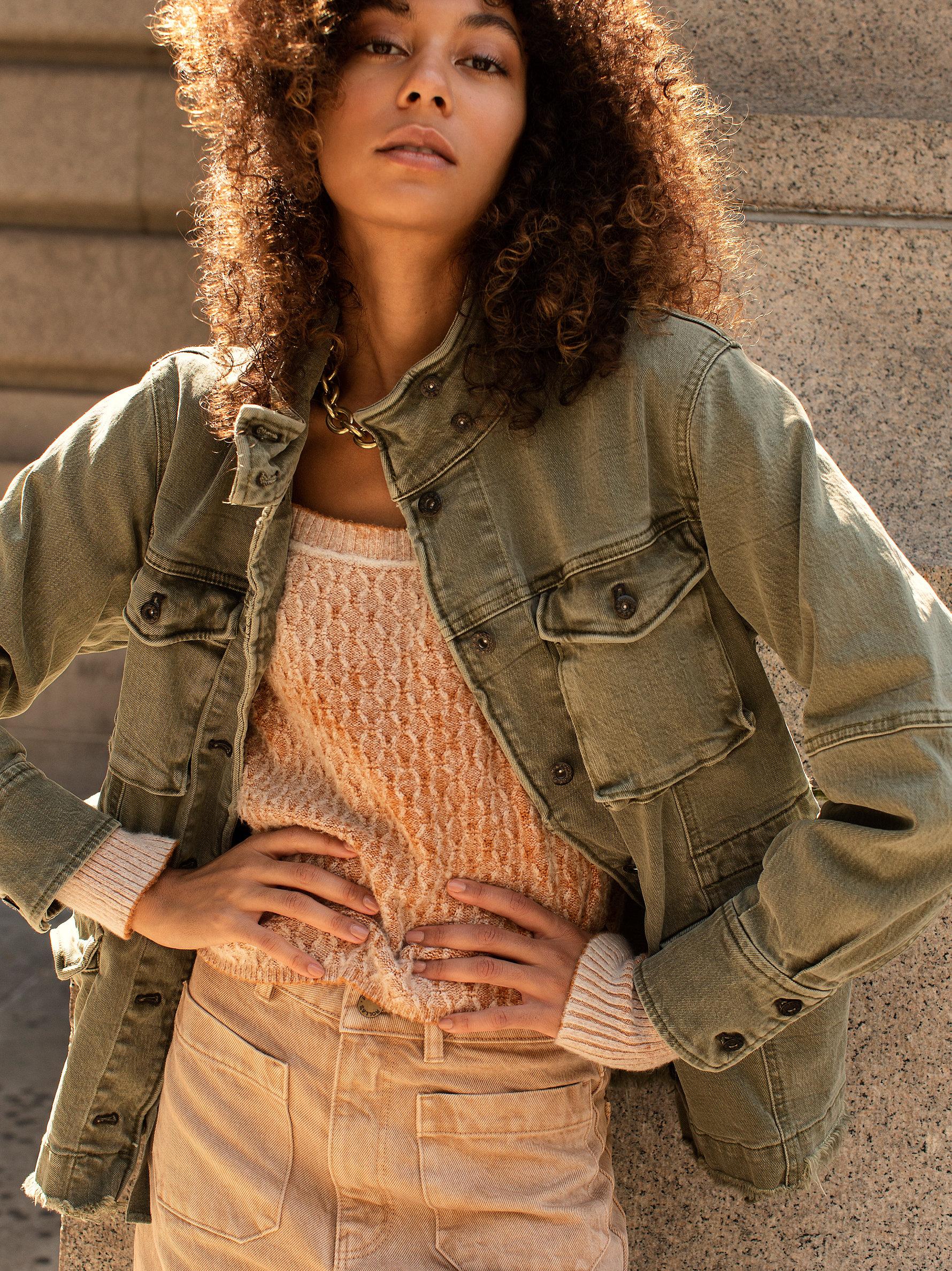 free people army shirt