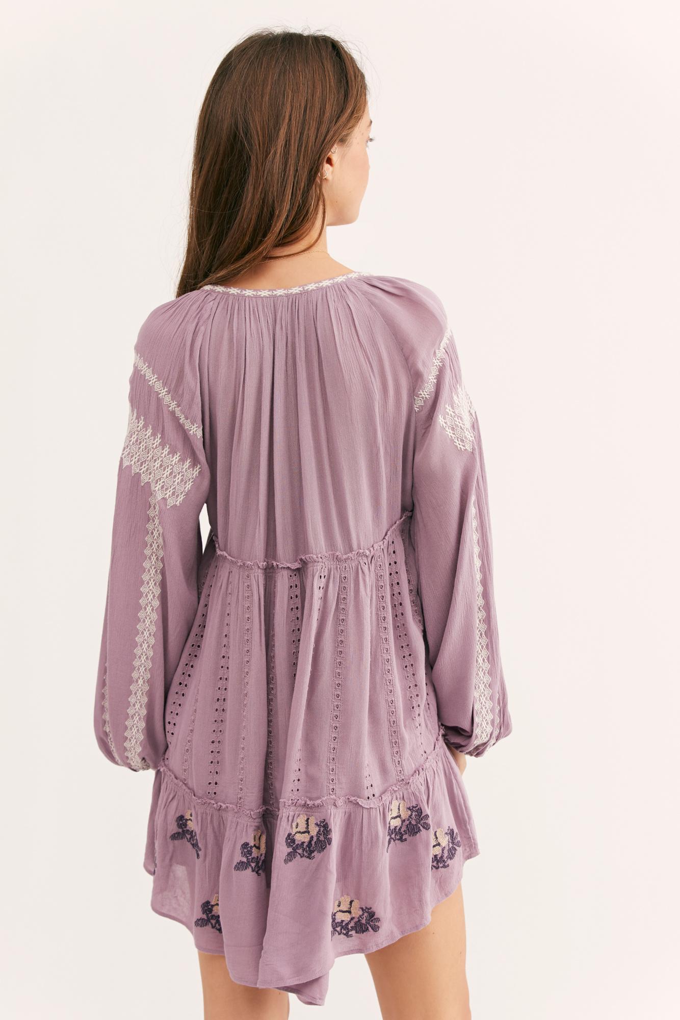 Wild Horses Embroidered Mini Dress 