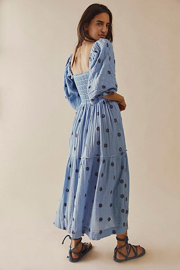 dahlia embroidered maxi dress blue Dahlia Embroidered Maxi Dress Free People