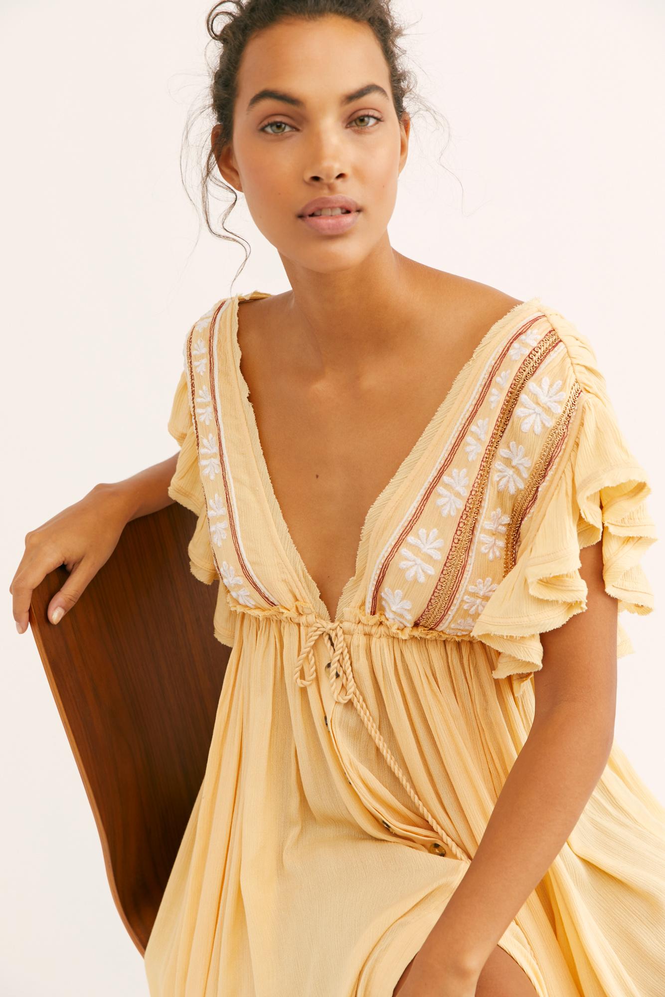 Free People Bali Will Wait For You Midi Dress | Lyst