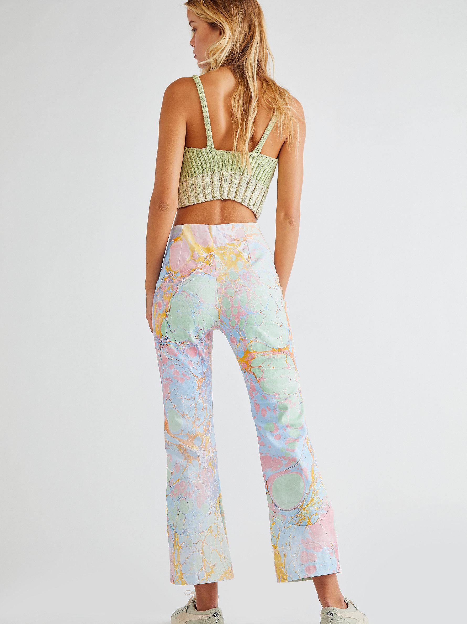 Cotton Lefty High Rise Flare Pants | Lyst