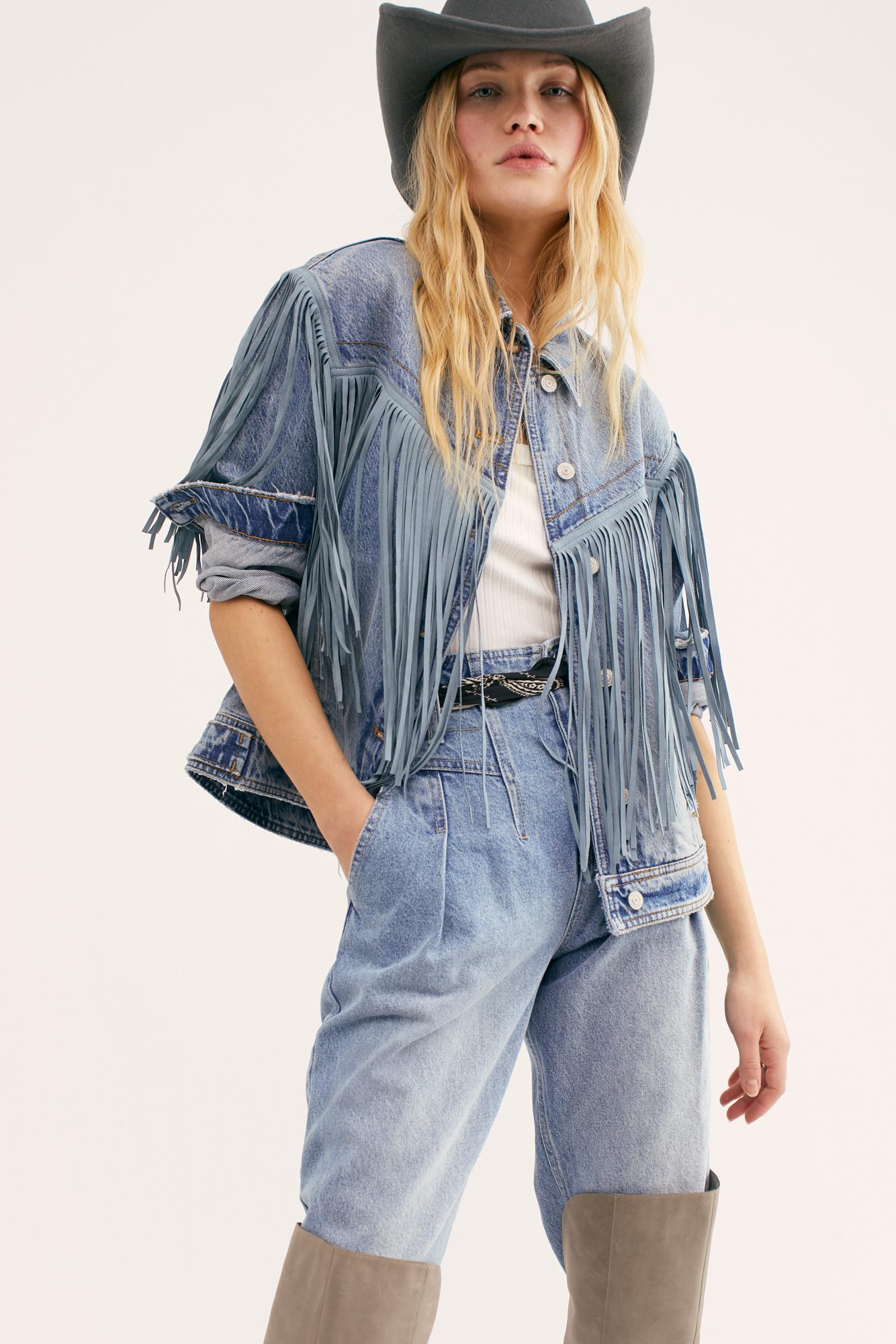fringe denim jacket