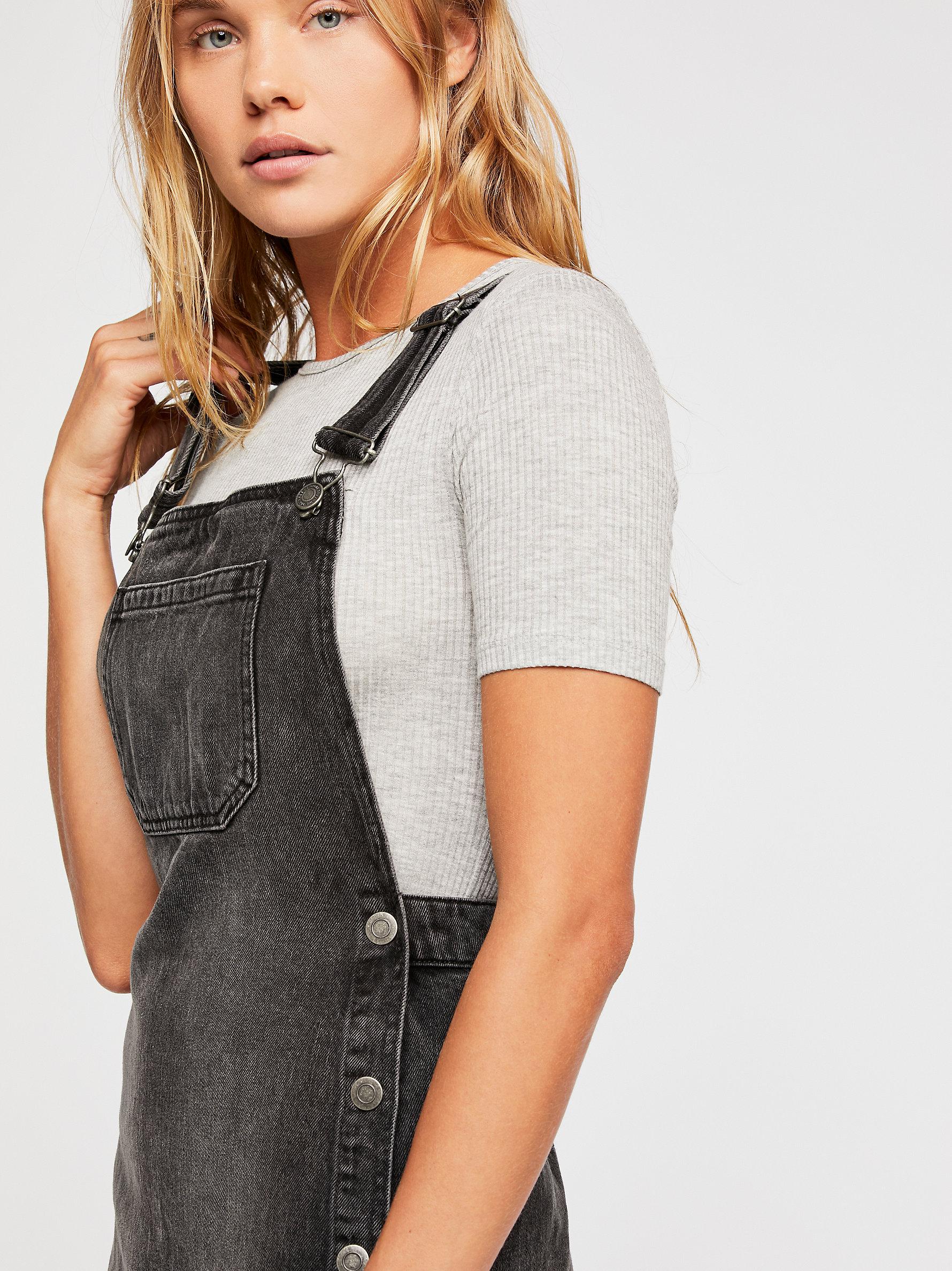 Free People Louise Denim Skirtall By We The Free in Black Lyst