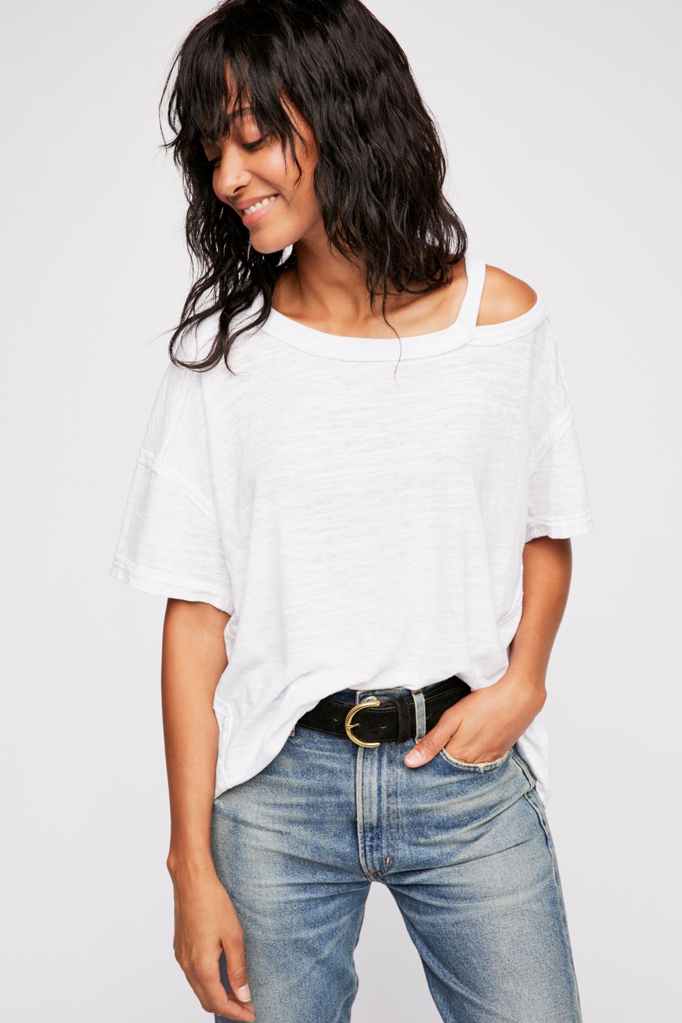 Free People We The Free Alex Tee in White | Lyst