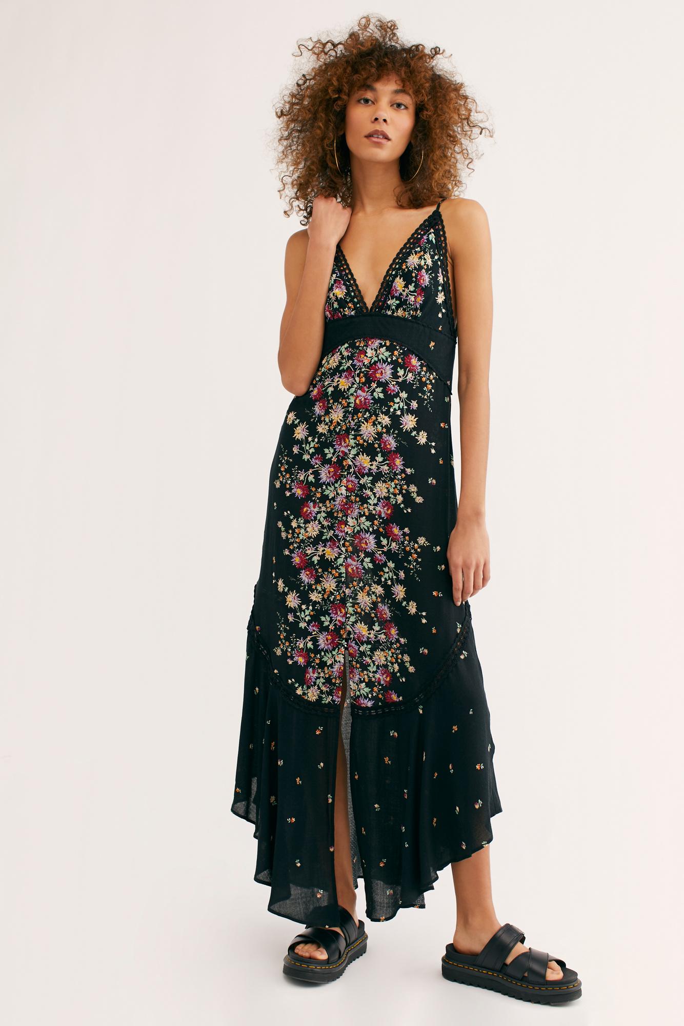 free people paradise printed maxi dress