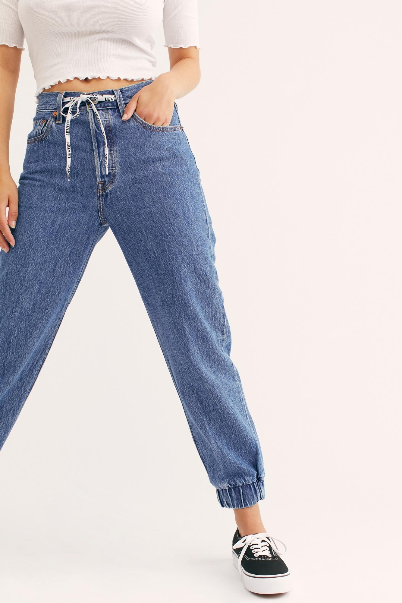 Free People Denim Levi's 501 Jogger Jeans By Levi's in Blue - Lyst