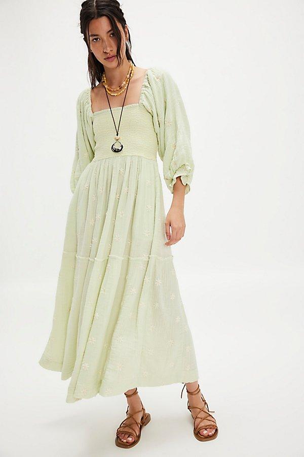Free People Dahlia Embroidered Maxi Dress | Lyst