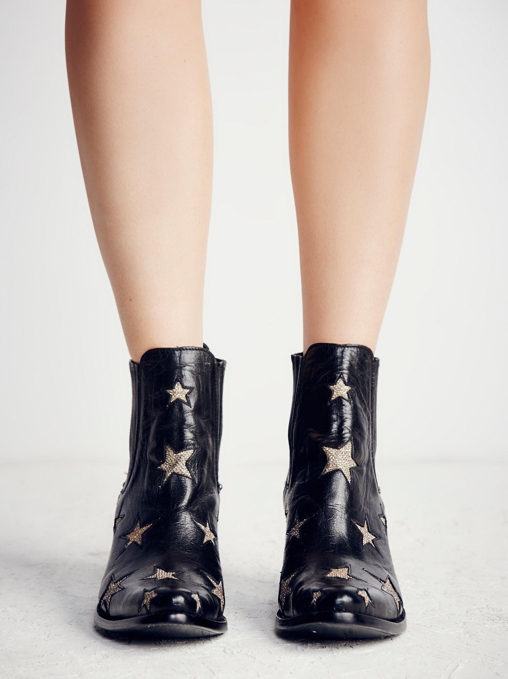 Reach For The Stars Ankle Boot in Black 