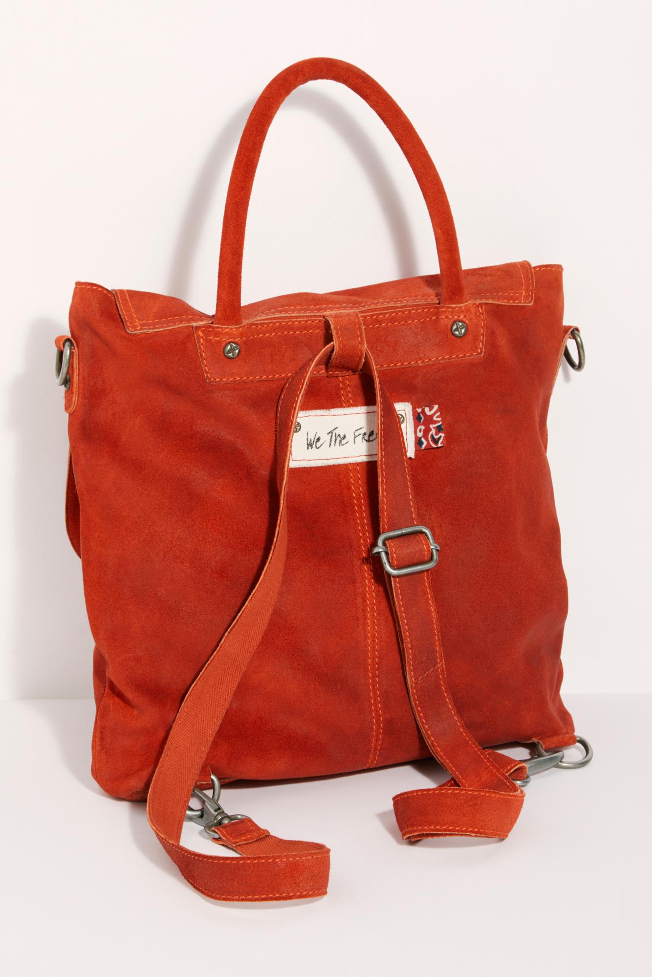 Free People We The Free Paris Convertible Backpack in Red