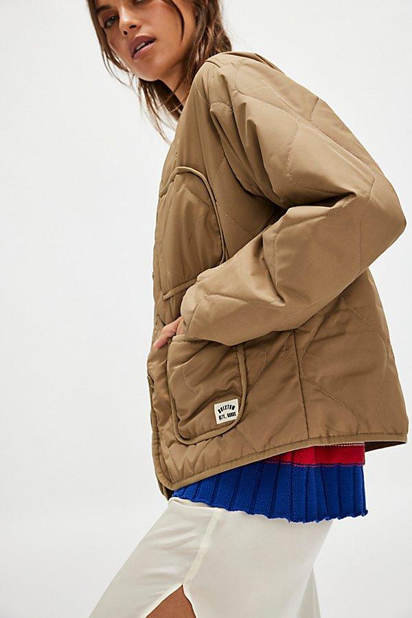 Brixton Delilah Quilted Jacket in Brown Lyst