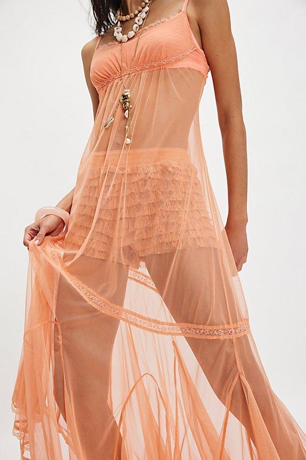 free people orange lace dress Free People Just Like Honey Dress - Coral Orange Crochet Lace Dress - Lace Mini Dress