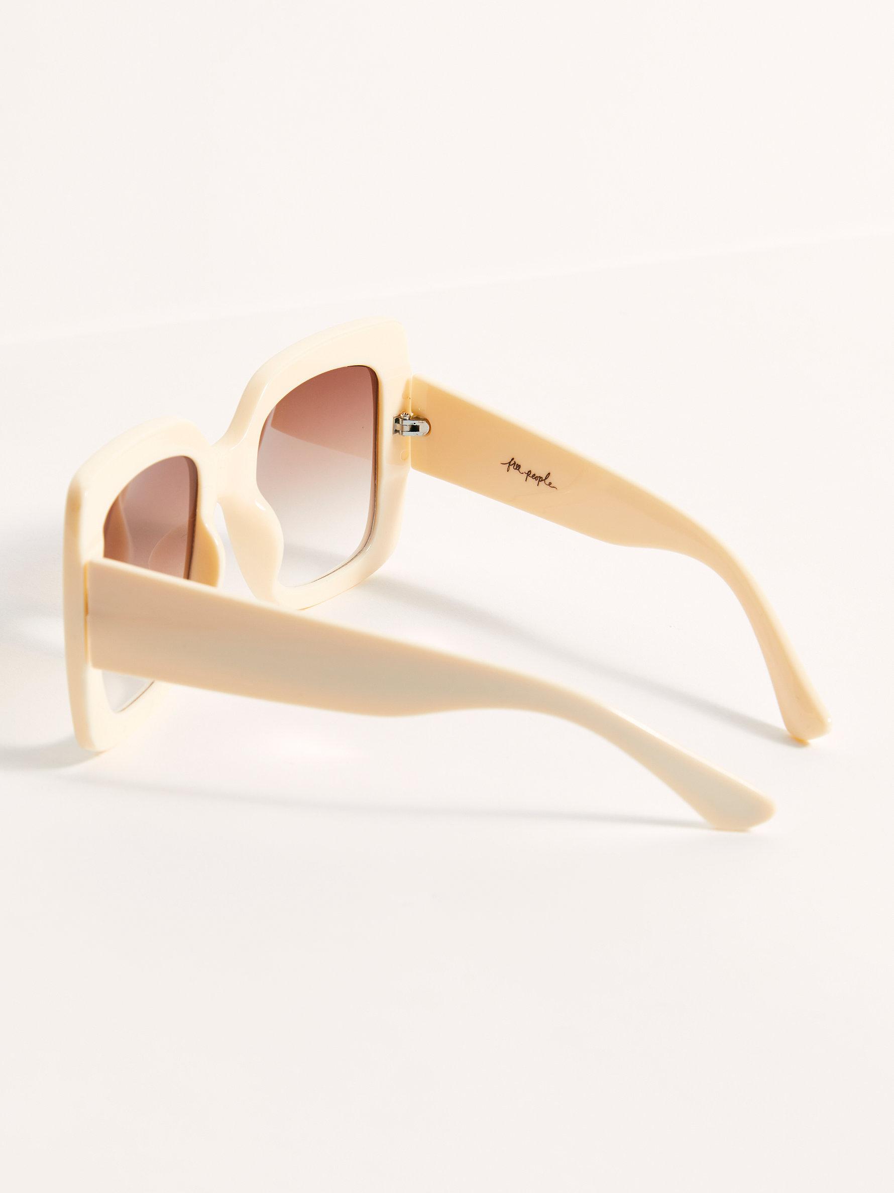 Free People Sugar Oversized Square Sunglasses in White | Lyst