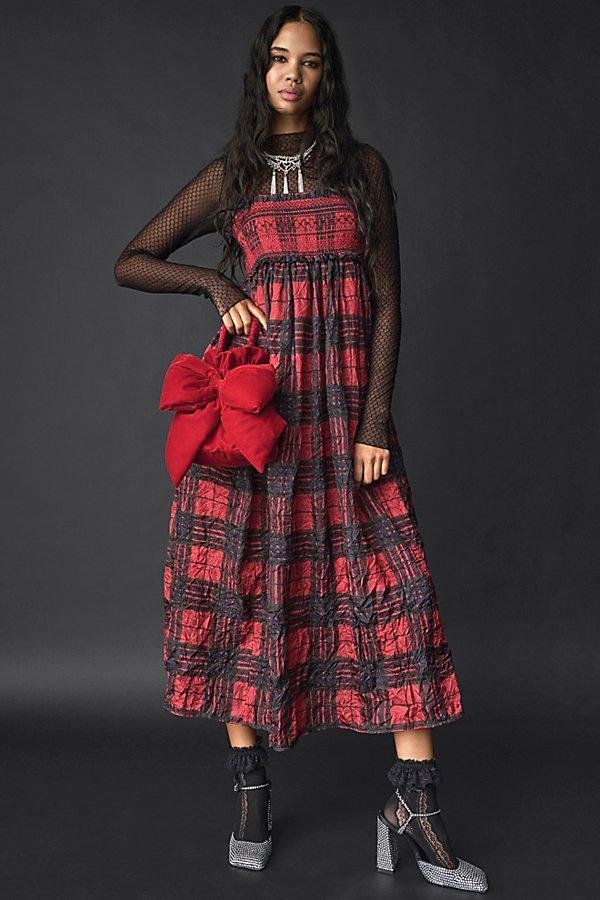 holiday dresses free people Holiday Plaid Puff Sleeve Dress – My Cobblestone Cottage