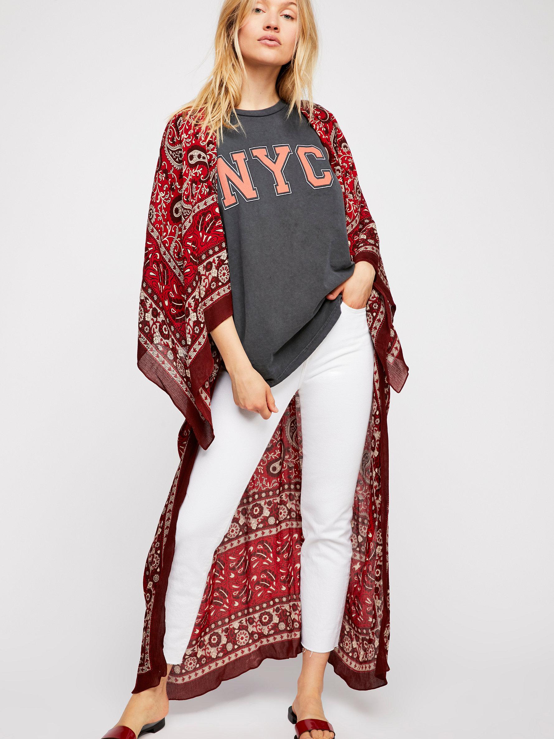 Free People Eternal Flame Maxi Kimono 