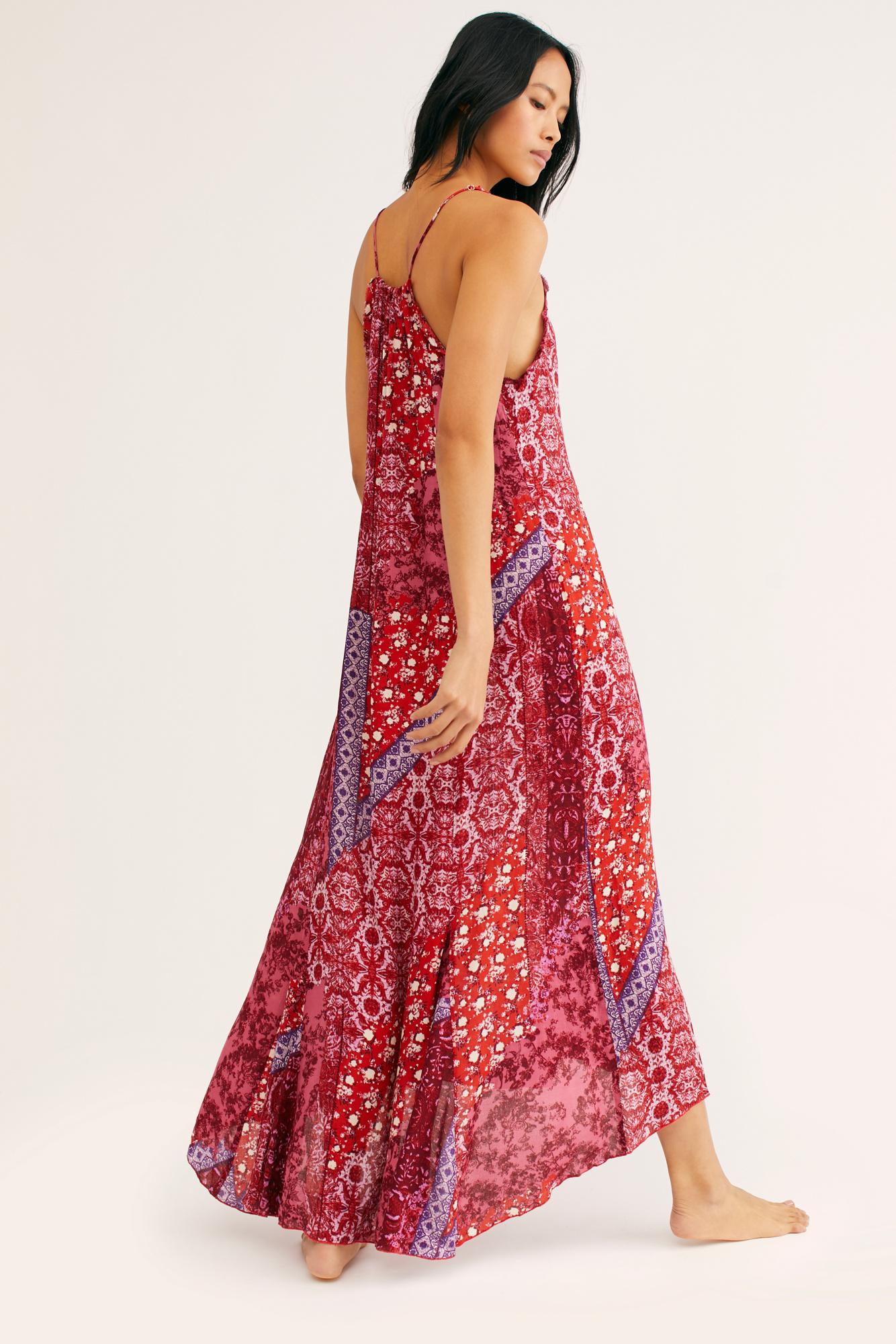 free people work of art printed maxi dress
