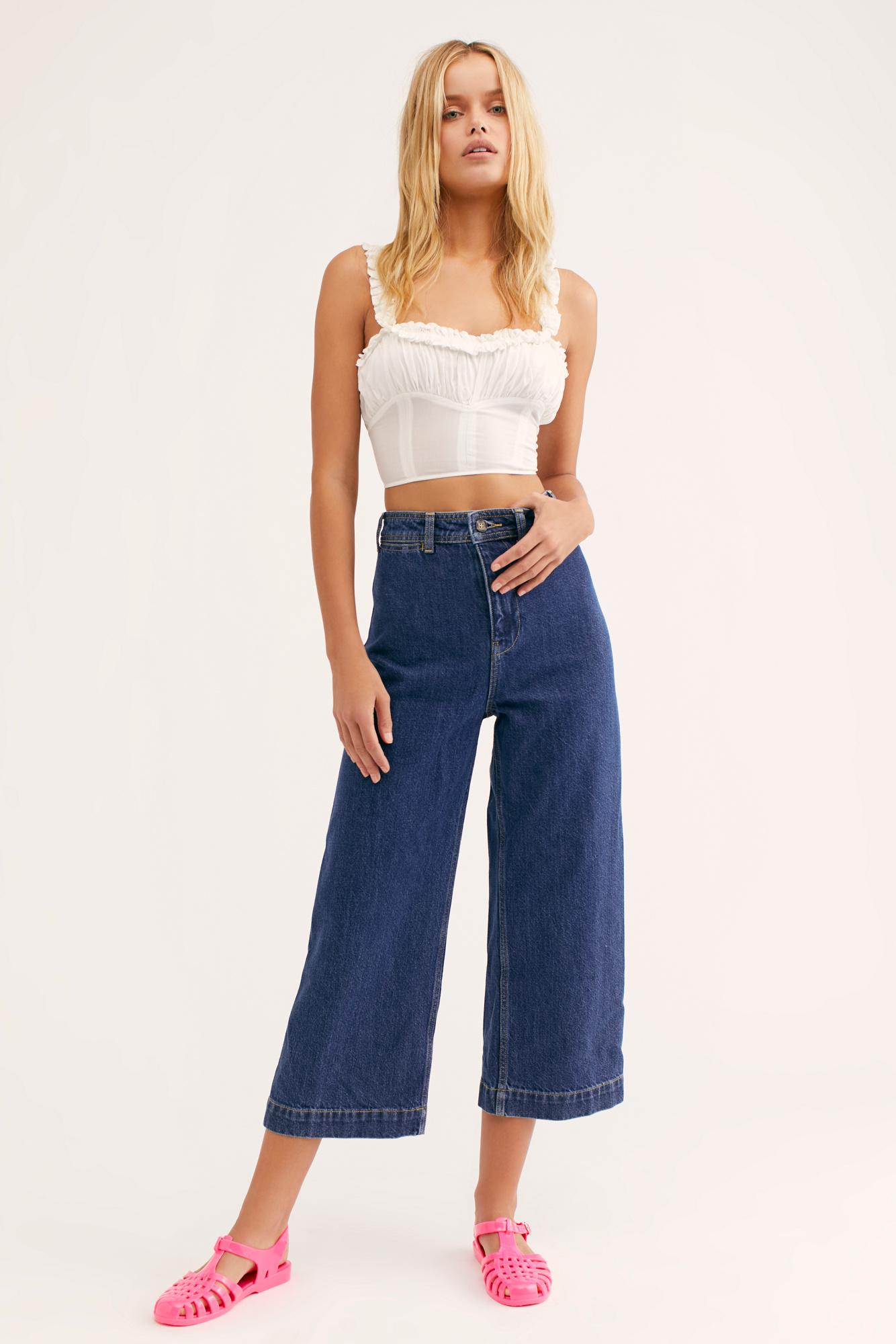 Free People Denim Devon Wide-leg Jeans 