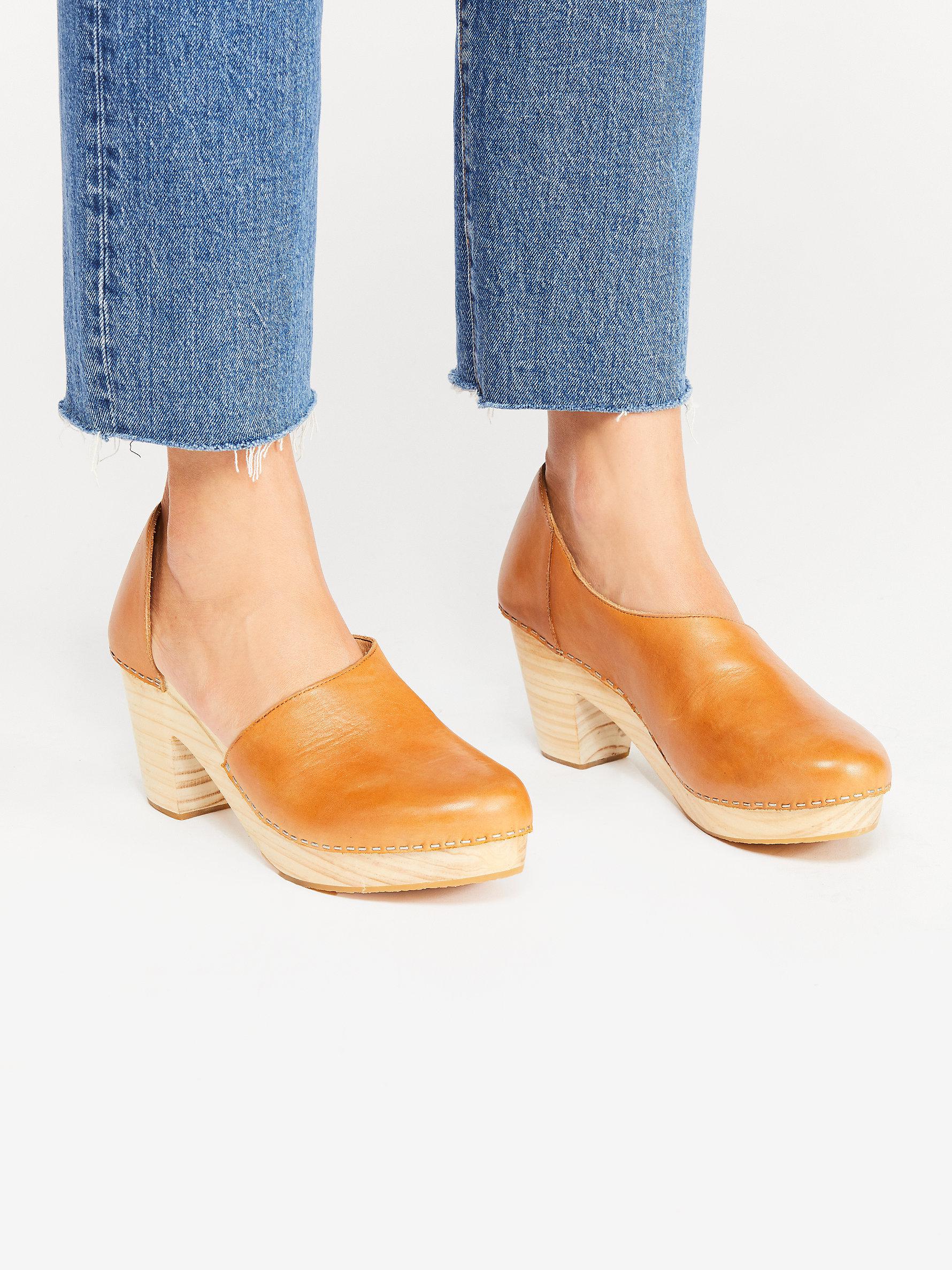 Free People Leather Monroe Clog - Lyst