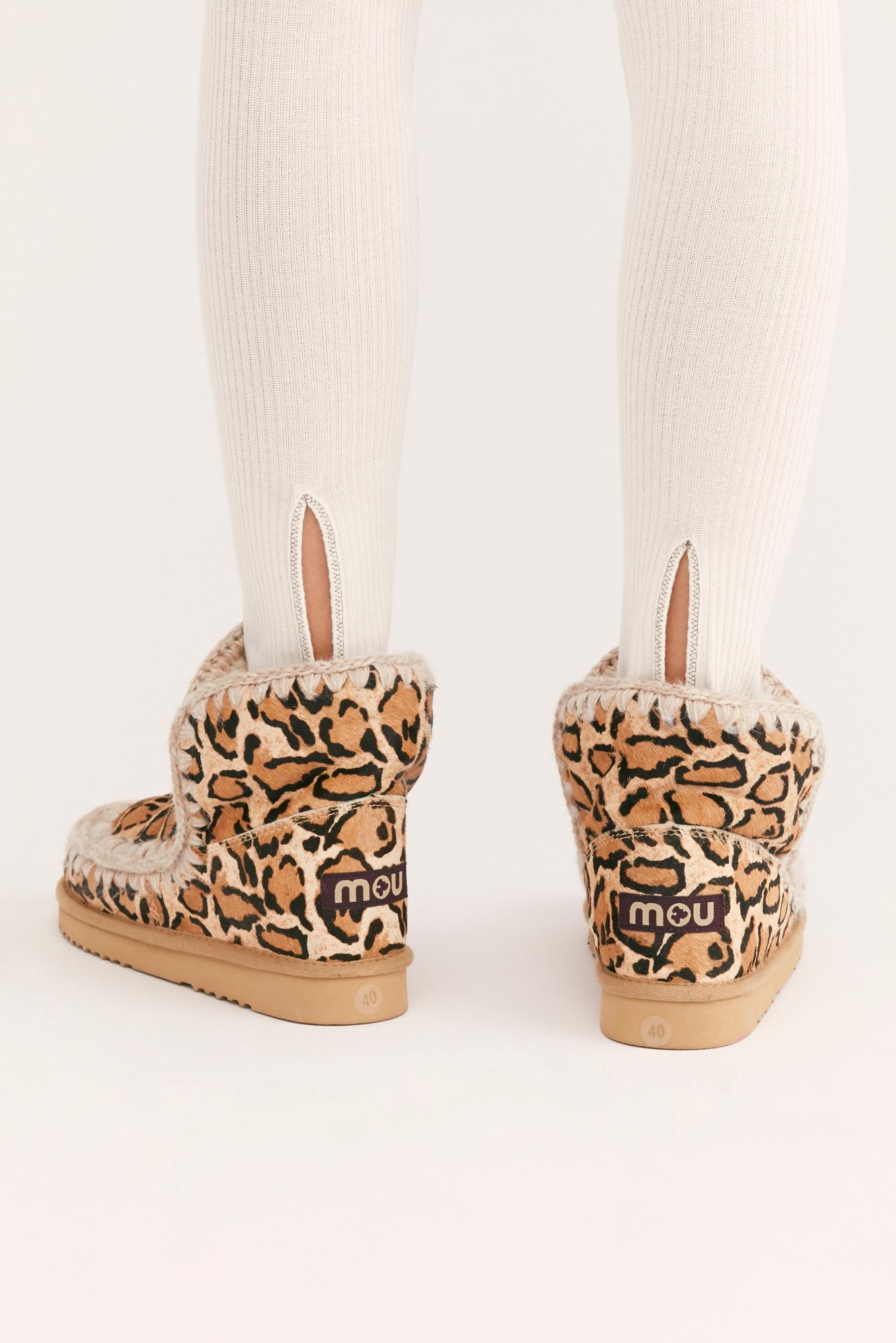 mou leopard print boots