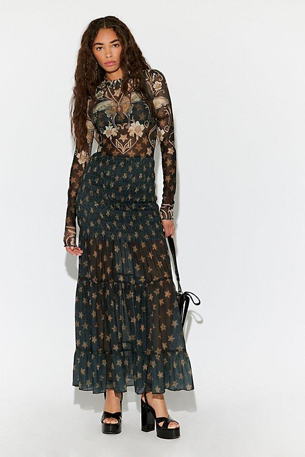 Free People Star Gazer Maxi Dress in Black | Lyst
