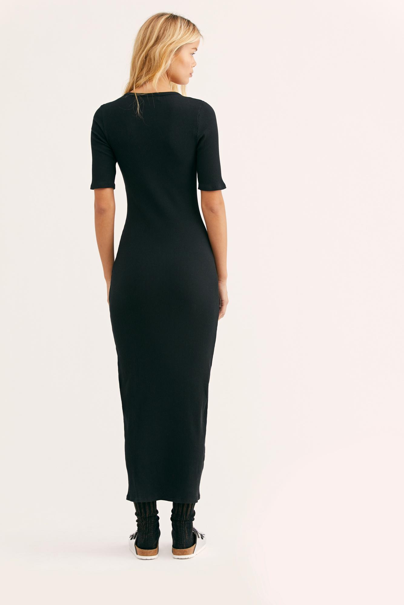 free people lulu henley midi dress