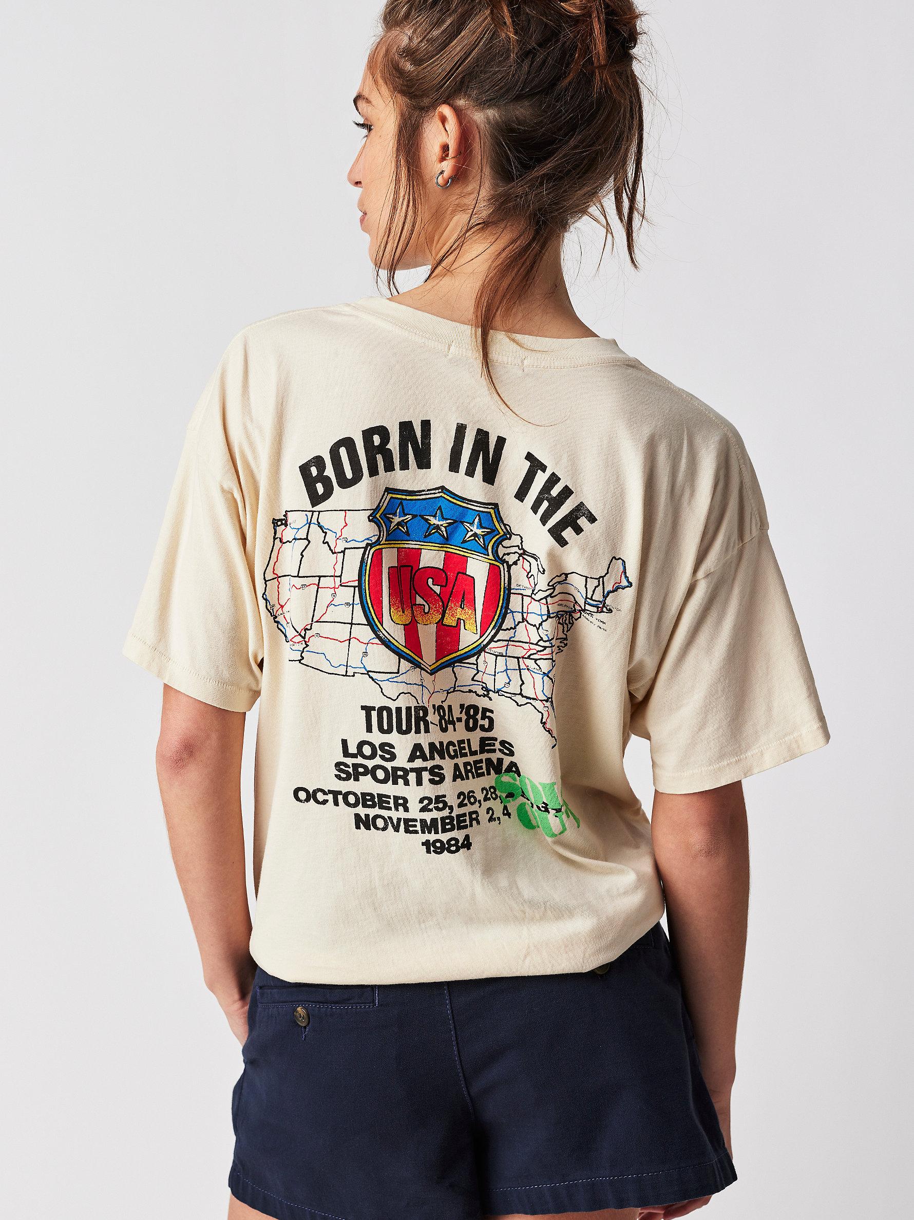 Free People Bruce Springsteen Born In The Usa Tee in White | Lyst