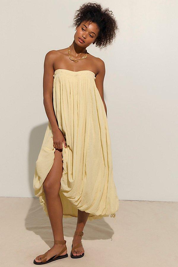 free people strapless drop waist dress Luuvis Women Elegant Pink A-Line Strapless Satin Party Dress with Appliques  and Detachable Train