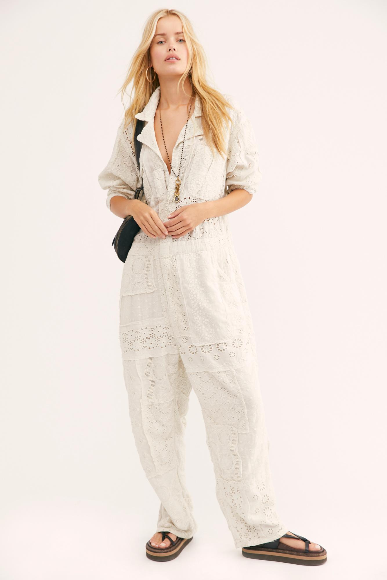Lace Eyelet Coverall By Magnolia Pearl 