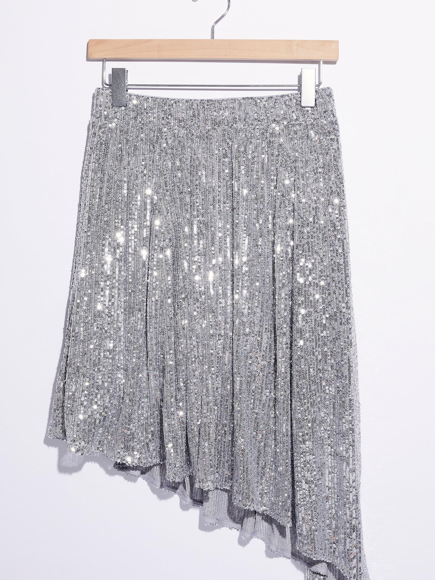 silver dance skirt