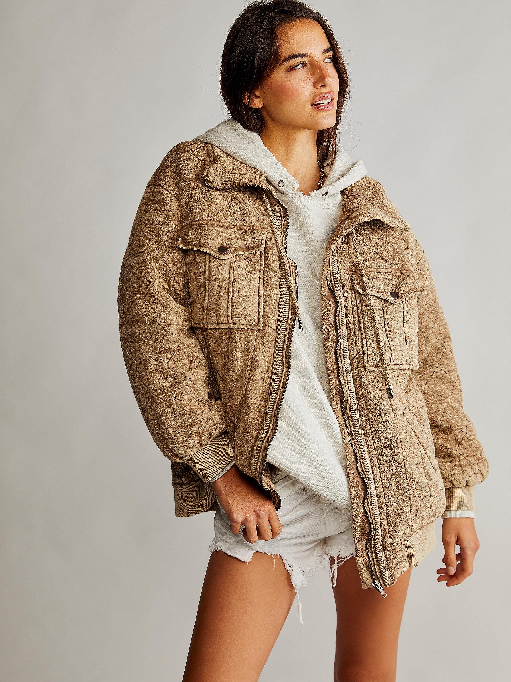 Free People Luna Cozy Bomber Jacket 