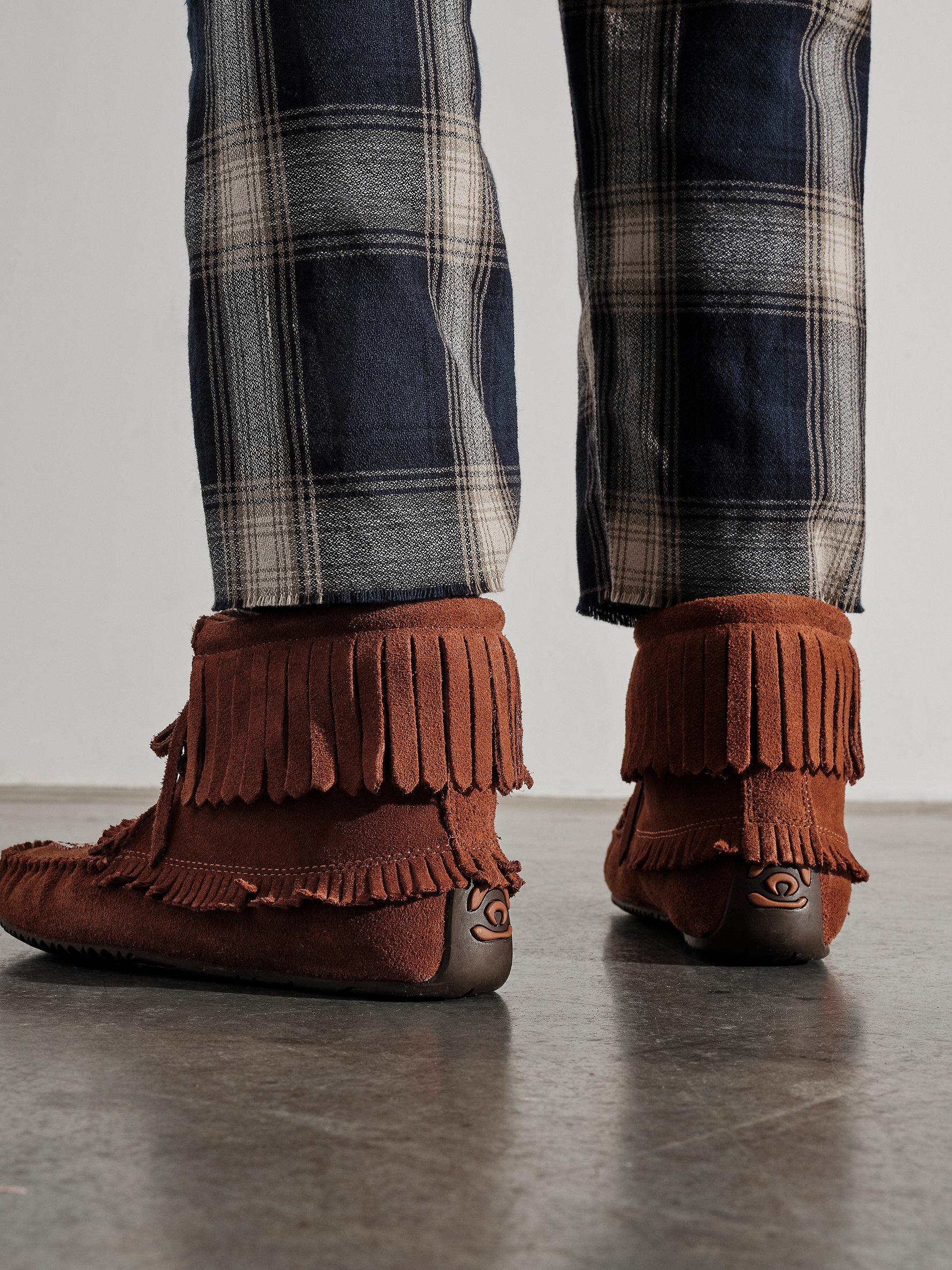 lined moccasin boots