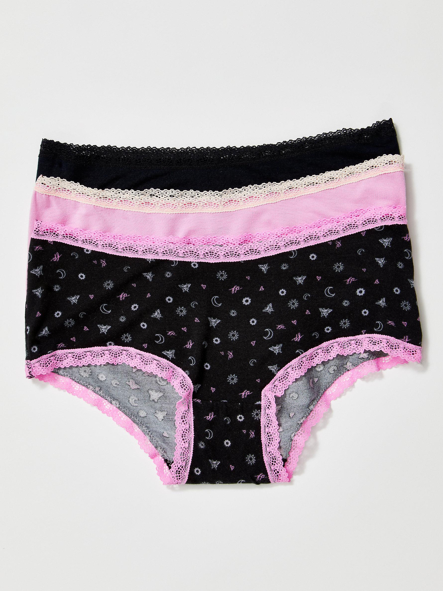 SHENHE Women's Plus Size Satin Panties - Floral Bow Bikini Low Rise Hipster