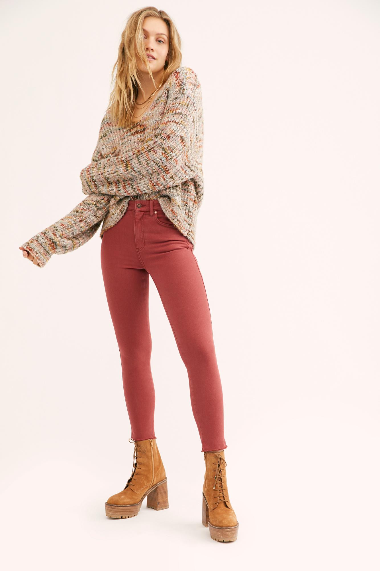 raw high rise jegging free people