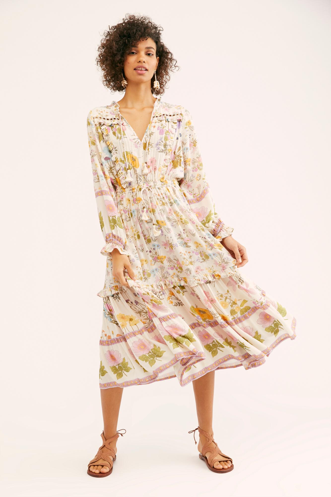 spell wild bloom maxi skirt