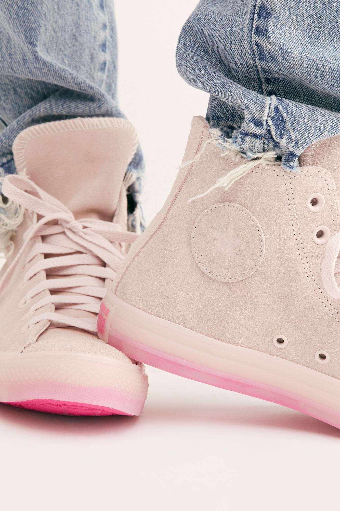 barely rose converse high tops