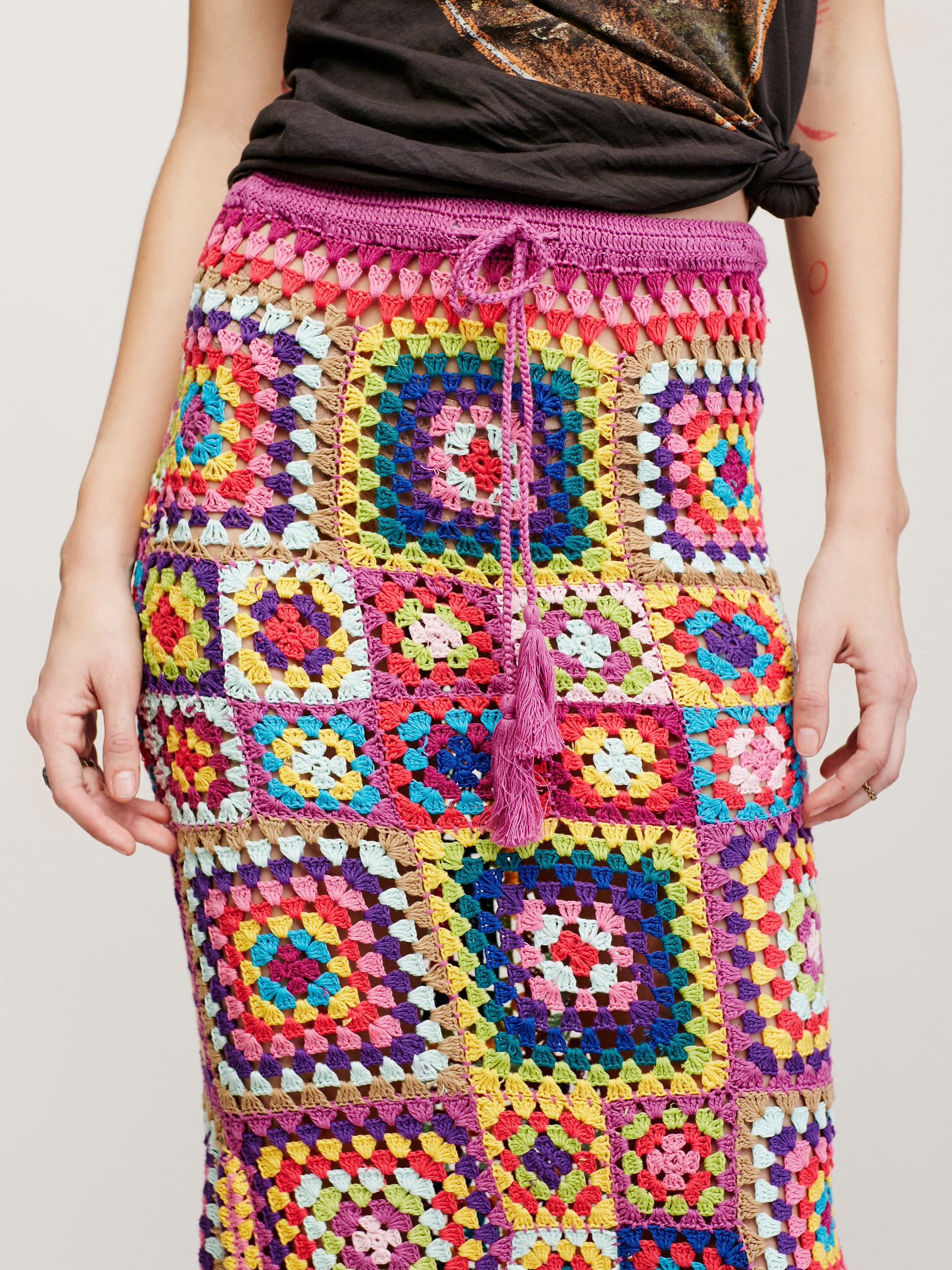 Free People Carnaby Crochet Skirt | Lyst