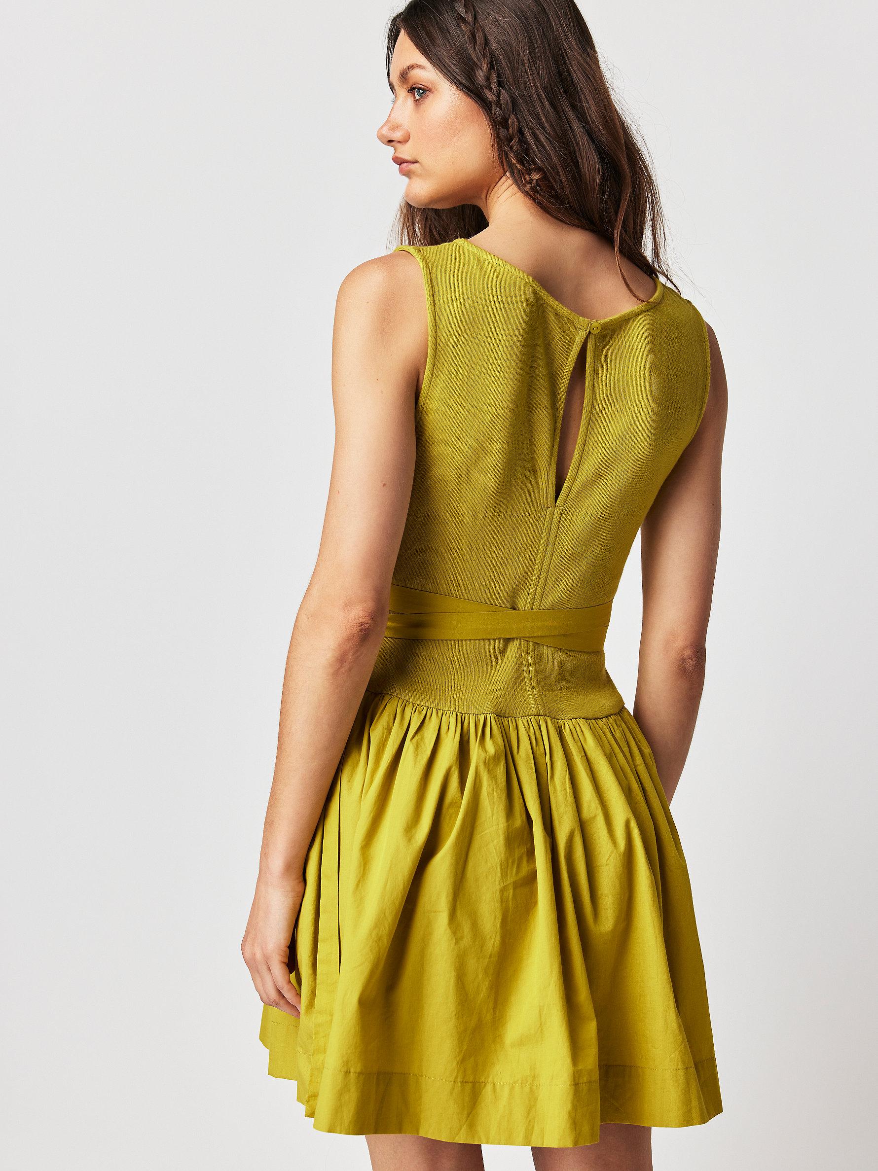 free people lexi mini dress Free People Lexi Mini Dress In Silent Lime - 72% Off