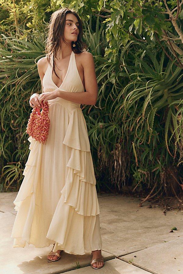 Free People Tulip Petals Maxi Dress in Green | Lyst