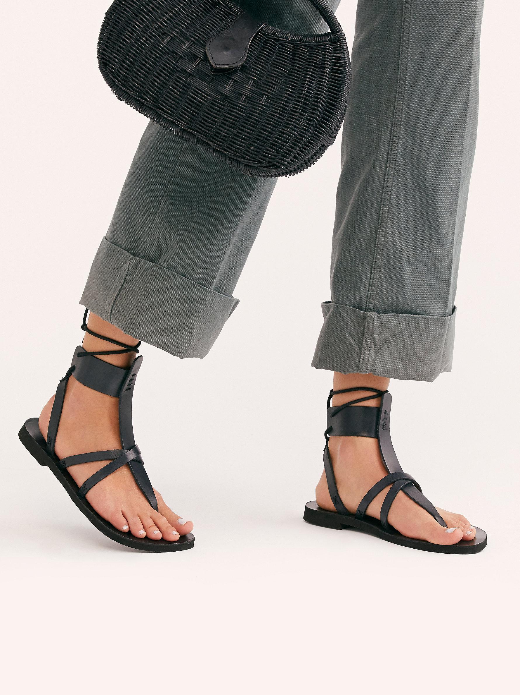 free people black sandals