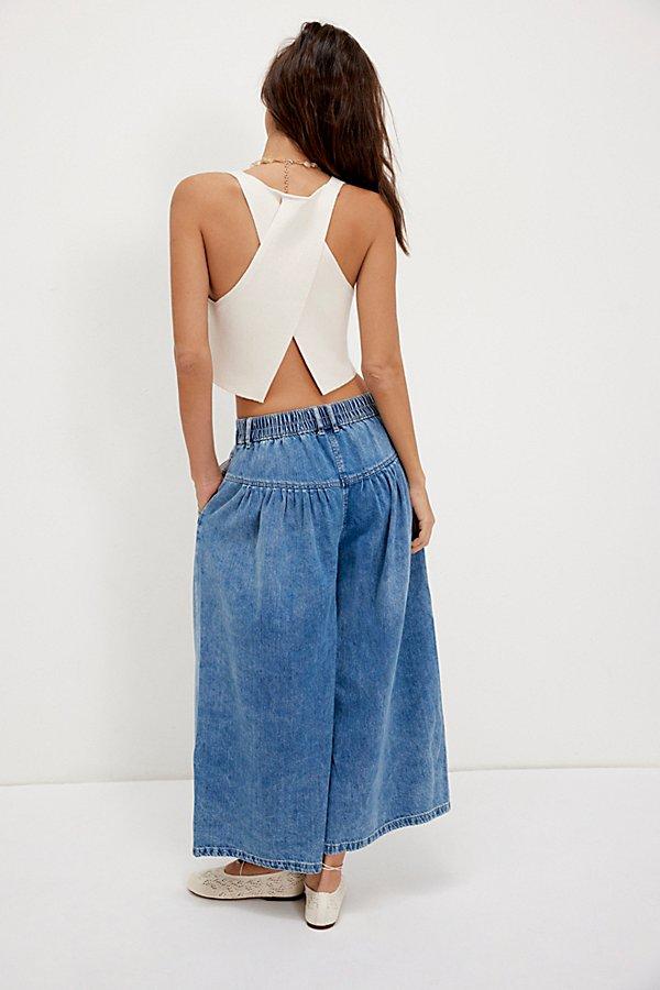 Free People We The Free Blossom Pull-On Jeans in Blue | Lyst