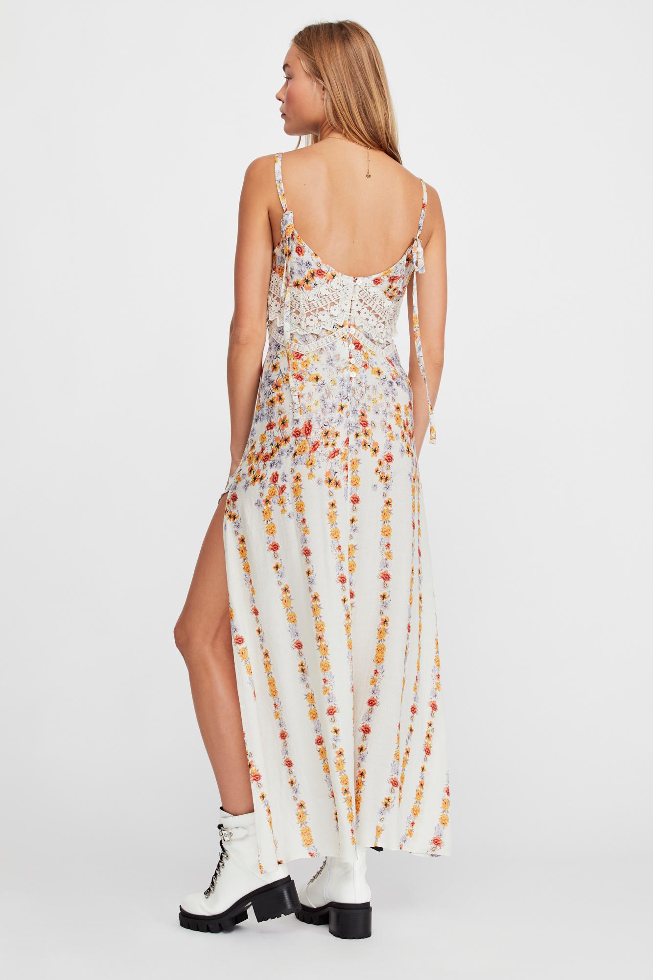 claire printed maxi slip