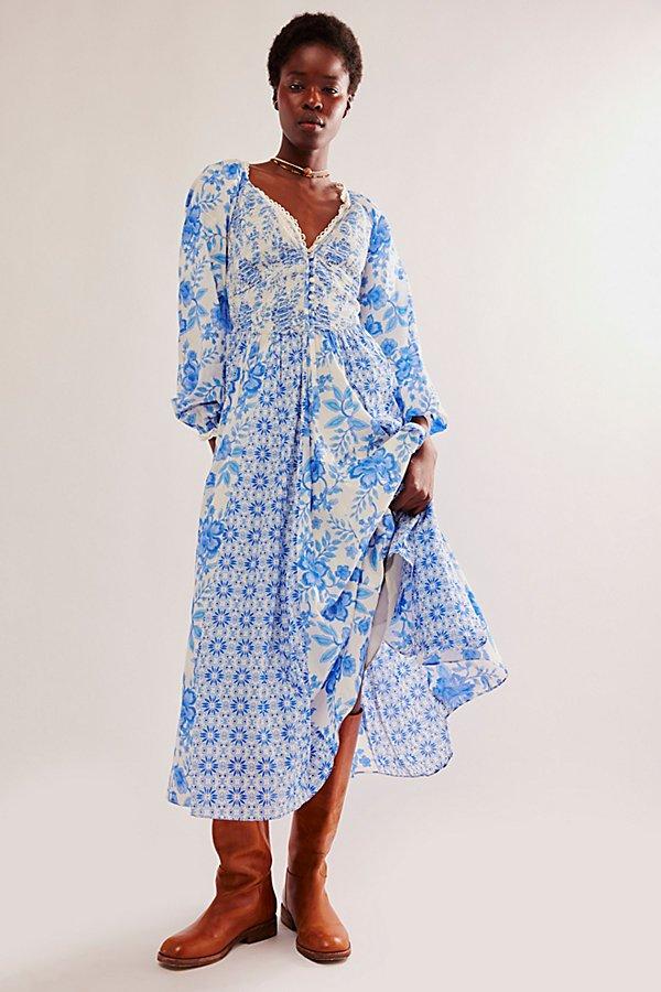 Free People A New Way Maxi in Blue | Lyst