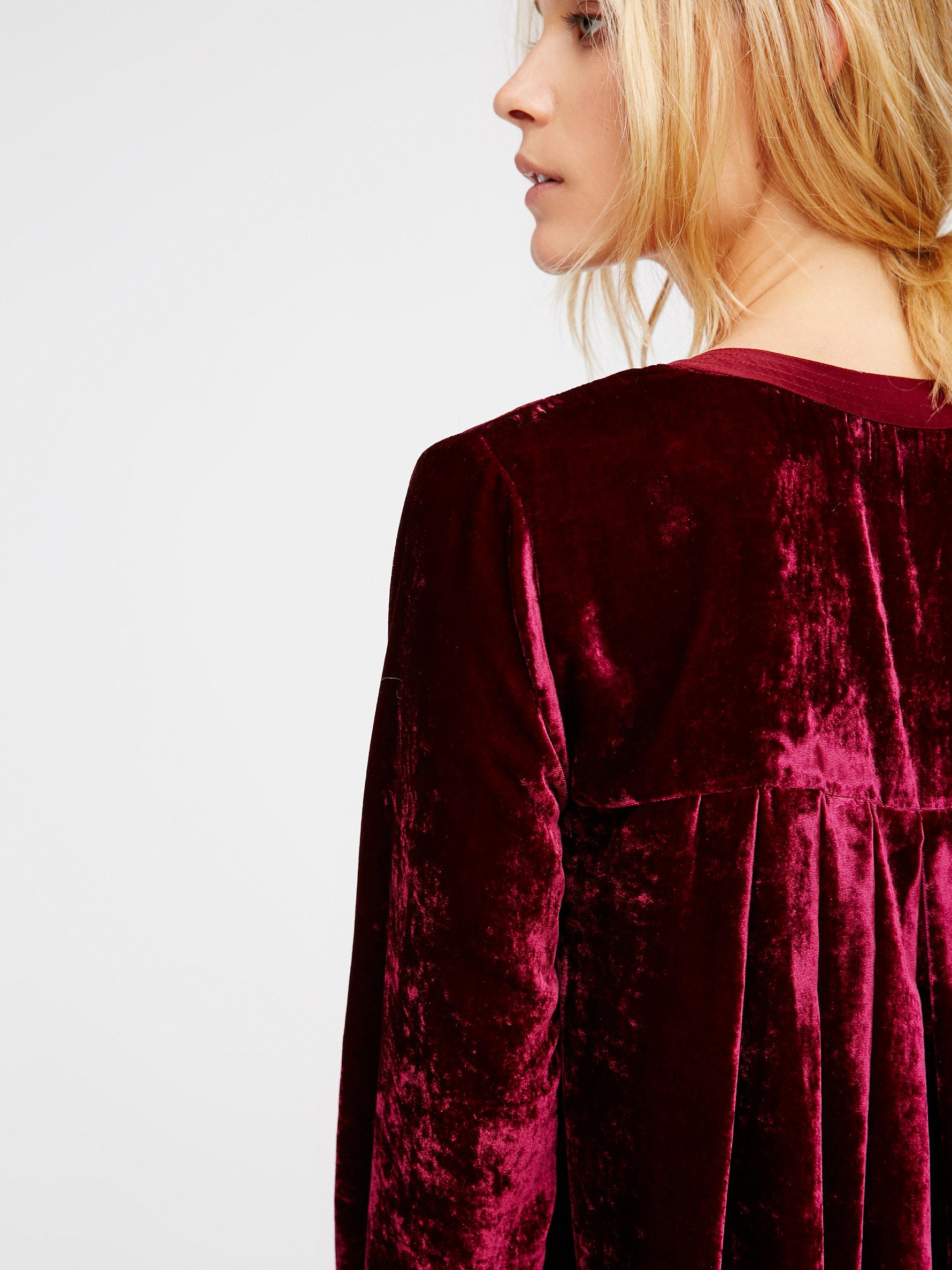 Free People Choose Me Velvet Mini | Lyst
