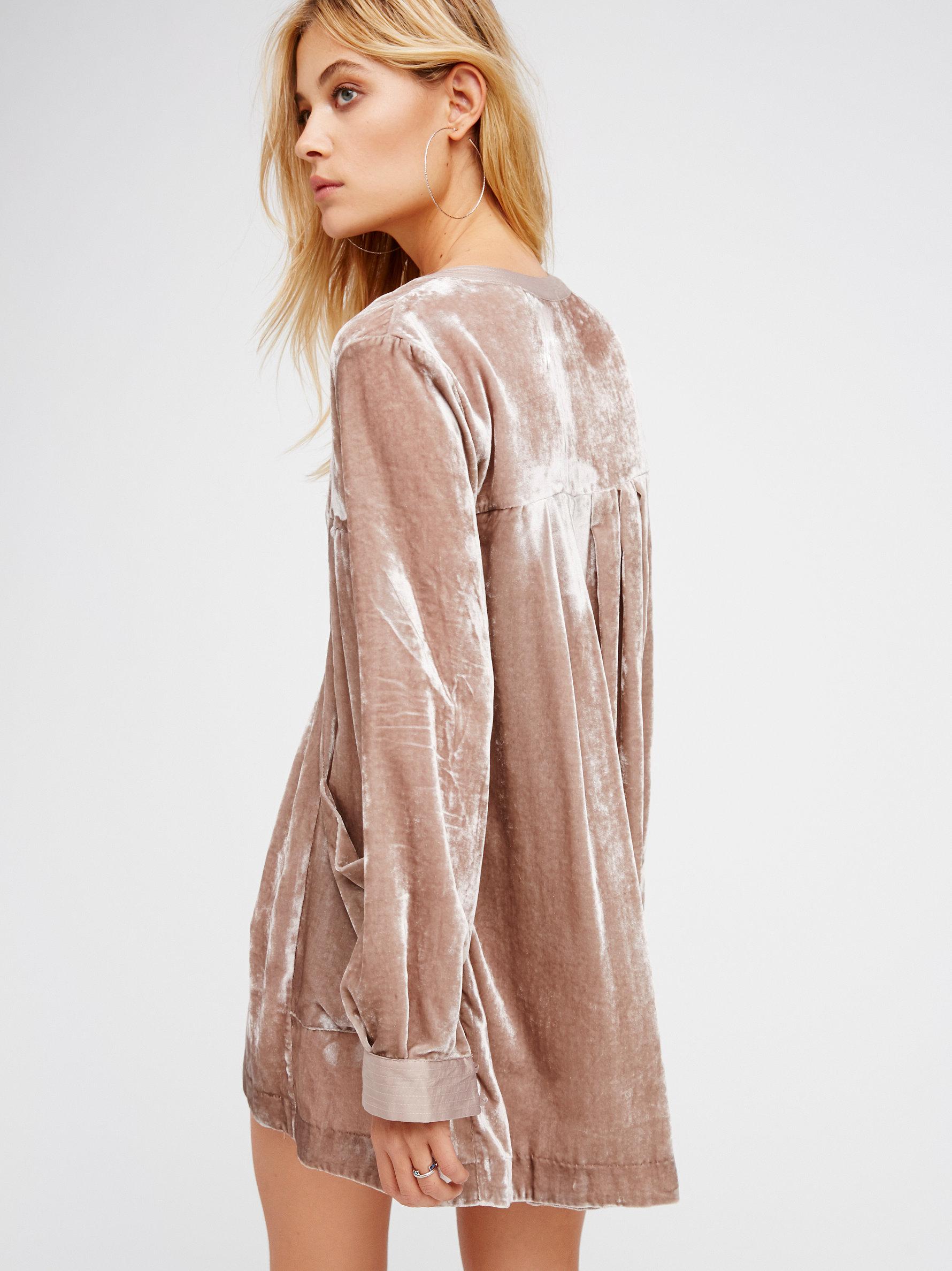 Free People Choose Me Velvet Mini | Lyst