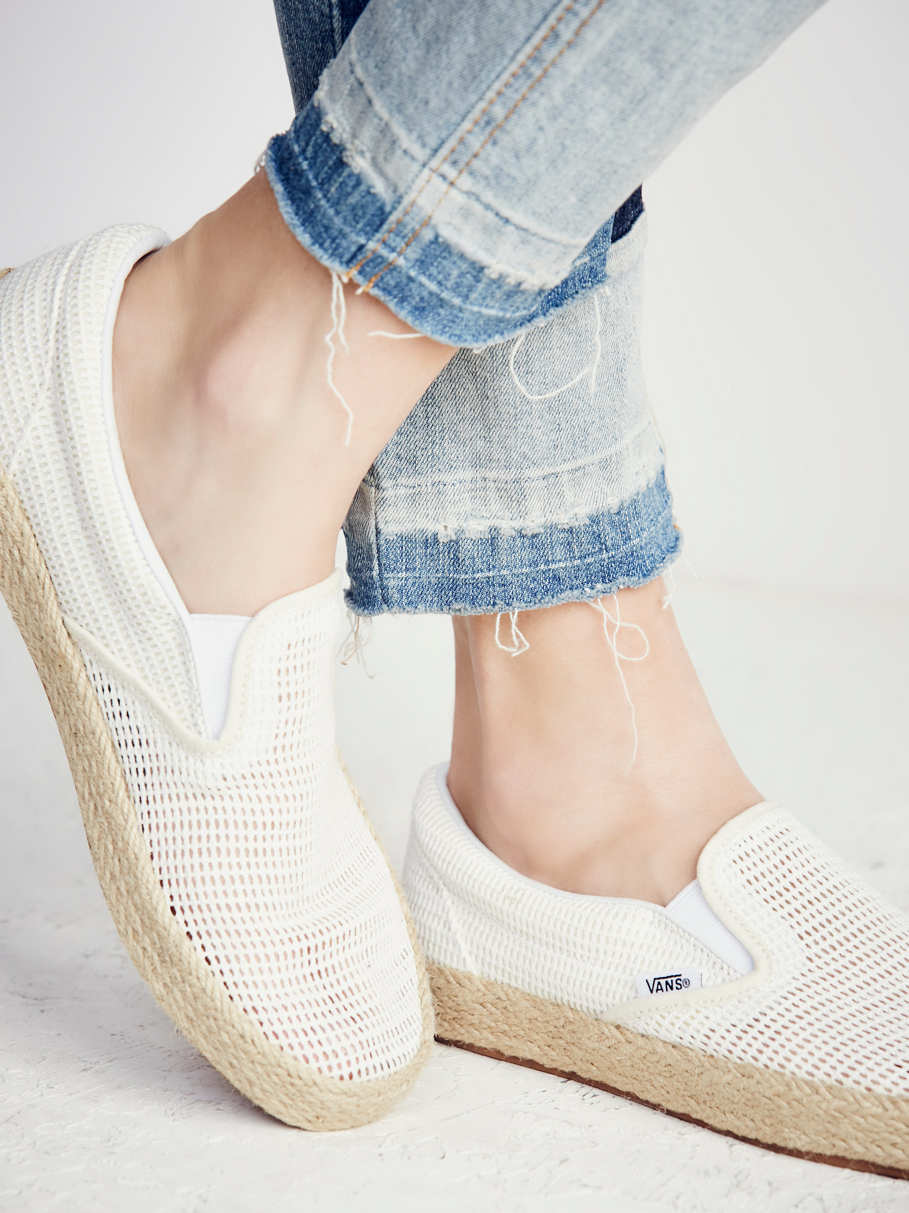 Free People Rubber Classic Slip-on Espadrille Sneaker in White (Natural ...