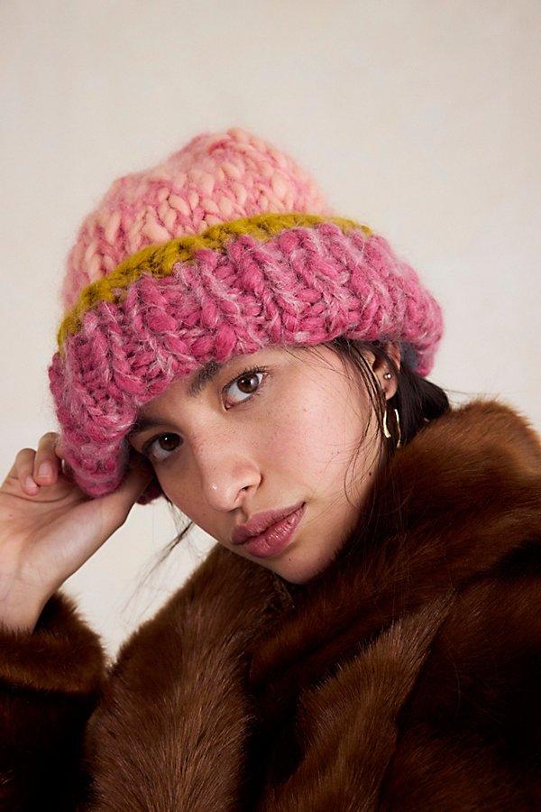 Free People Knit Cap French Knot Woven Hat NWT SMALL Novelty Nordic Hat – French Knot main image 2