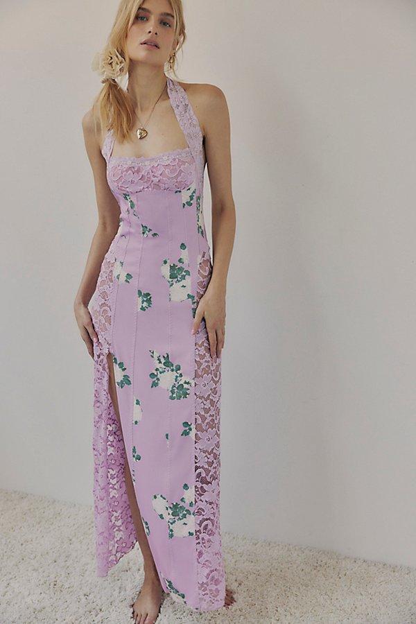 Free People Love You Most Printed Maxi Slip in Purple | Lyst