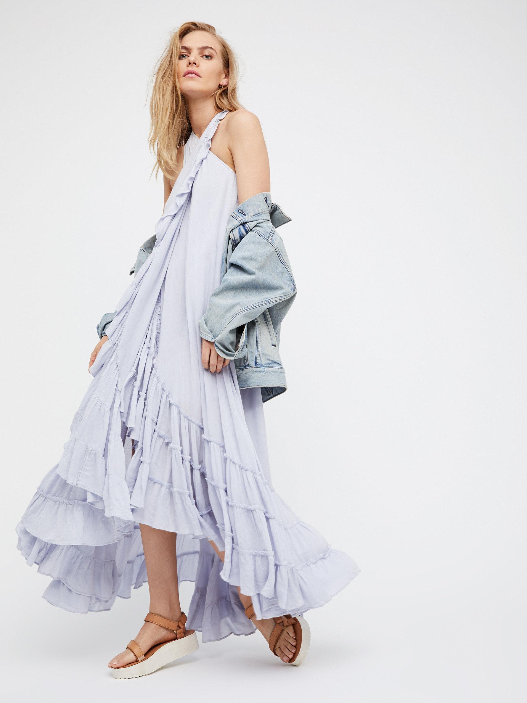 free people blue maxi dress