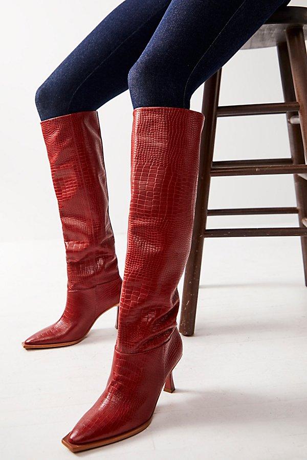 Free People Friday Fever Heel Boots in Red | Lyst